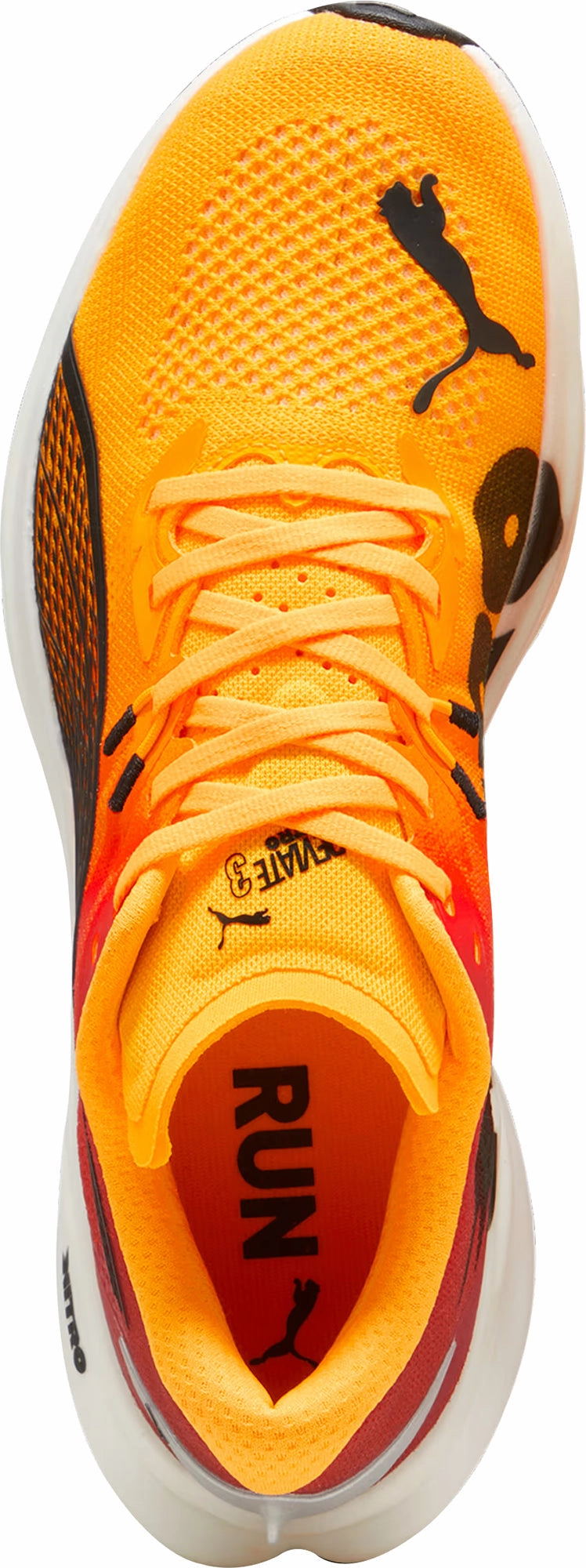 Puma Deviate Nitro 3 Womens Running Shoes - Orange Performance Fit Sneakers