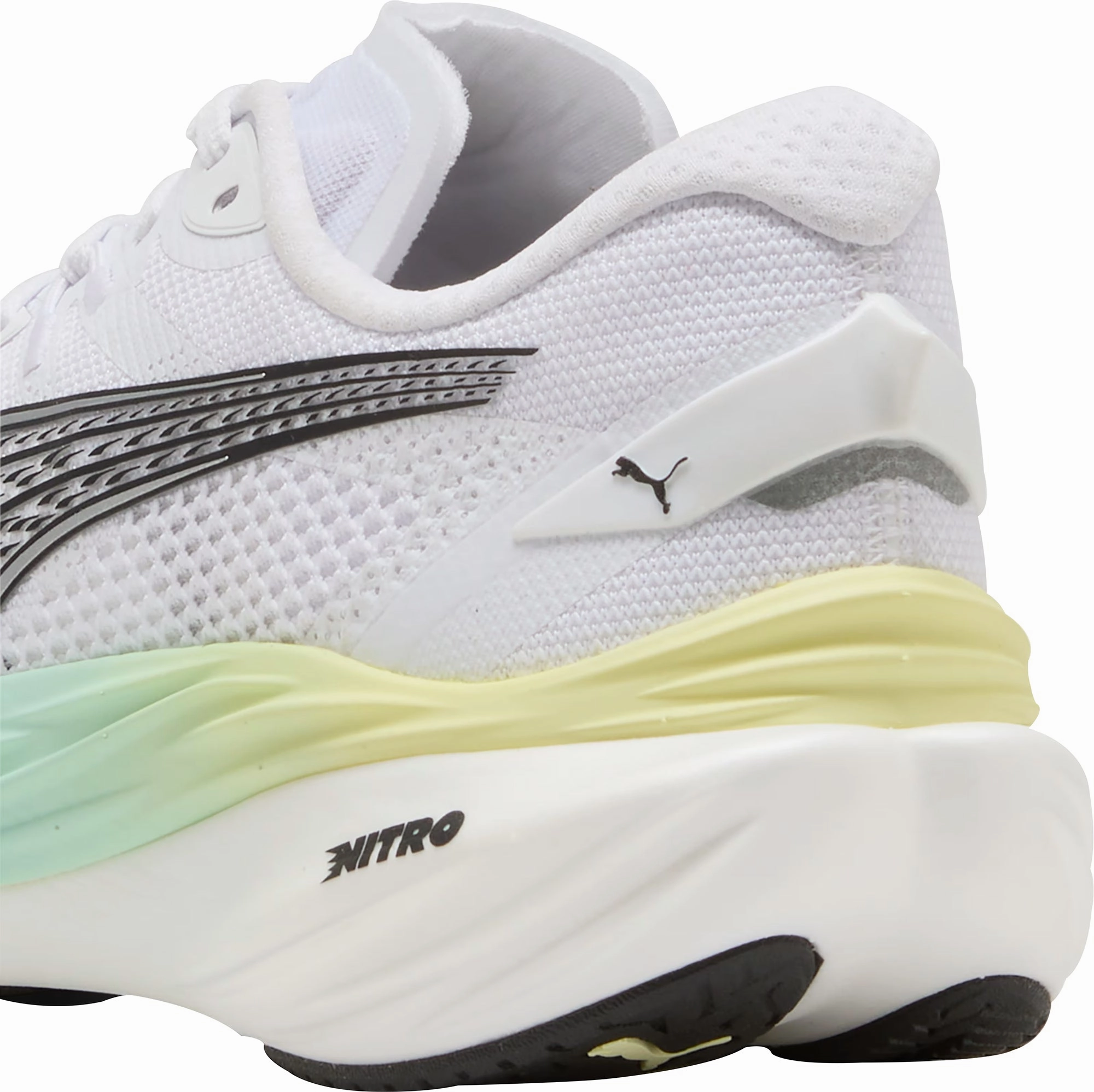 Puma Deviate Nitro 3 Womens Running Shoes - White Performance Fit Sneakers