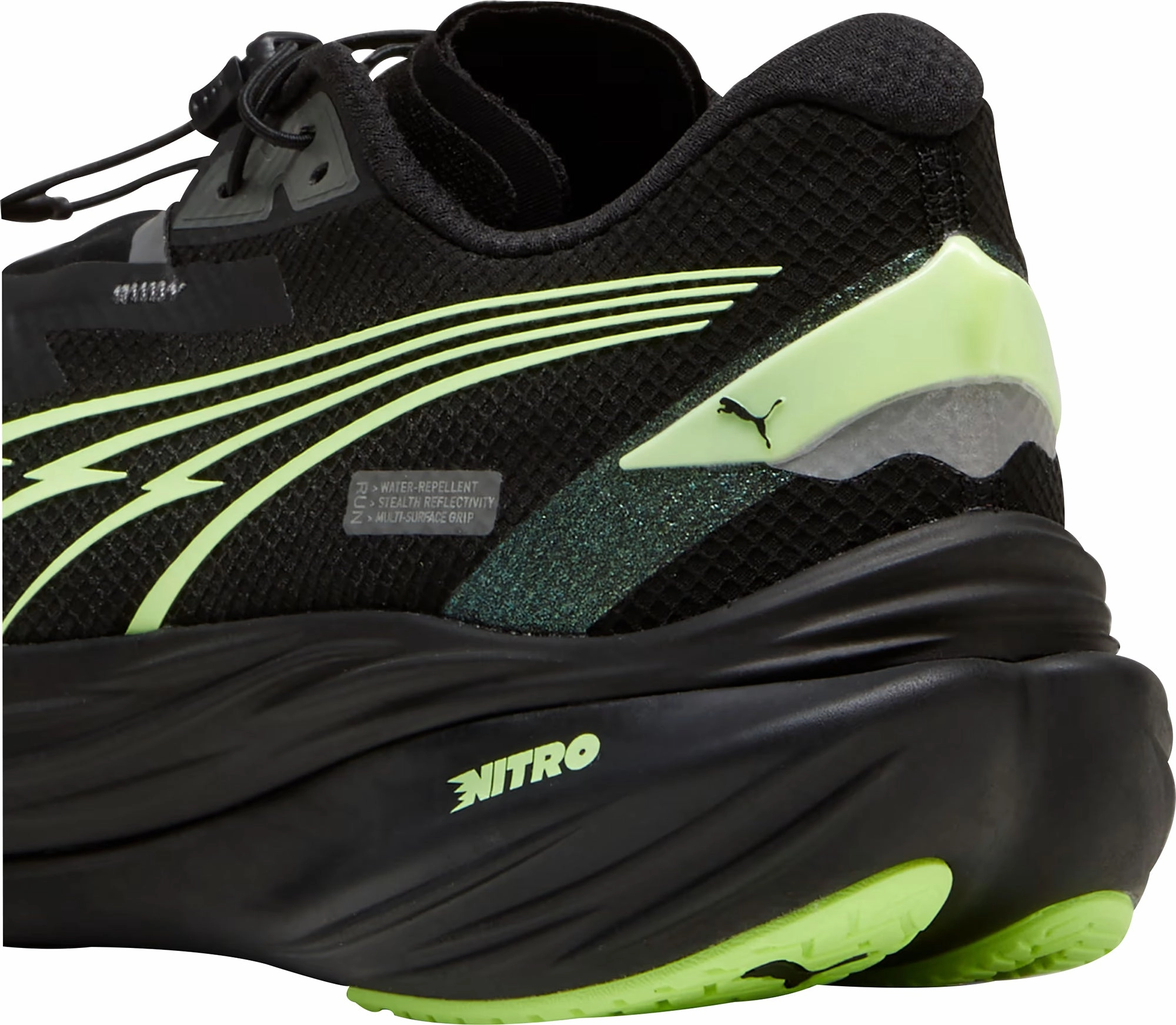 Puma Deviate Nitro 3 WTR  Mens Running Shoes - Black Cozy Footwear