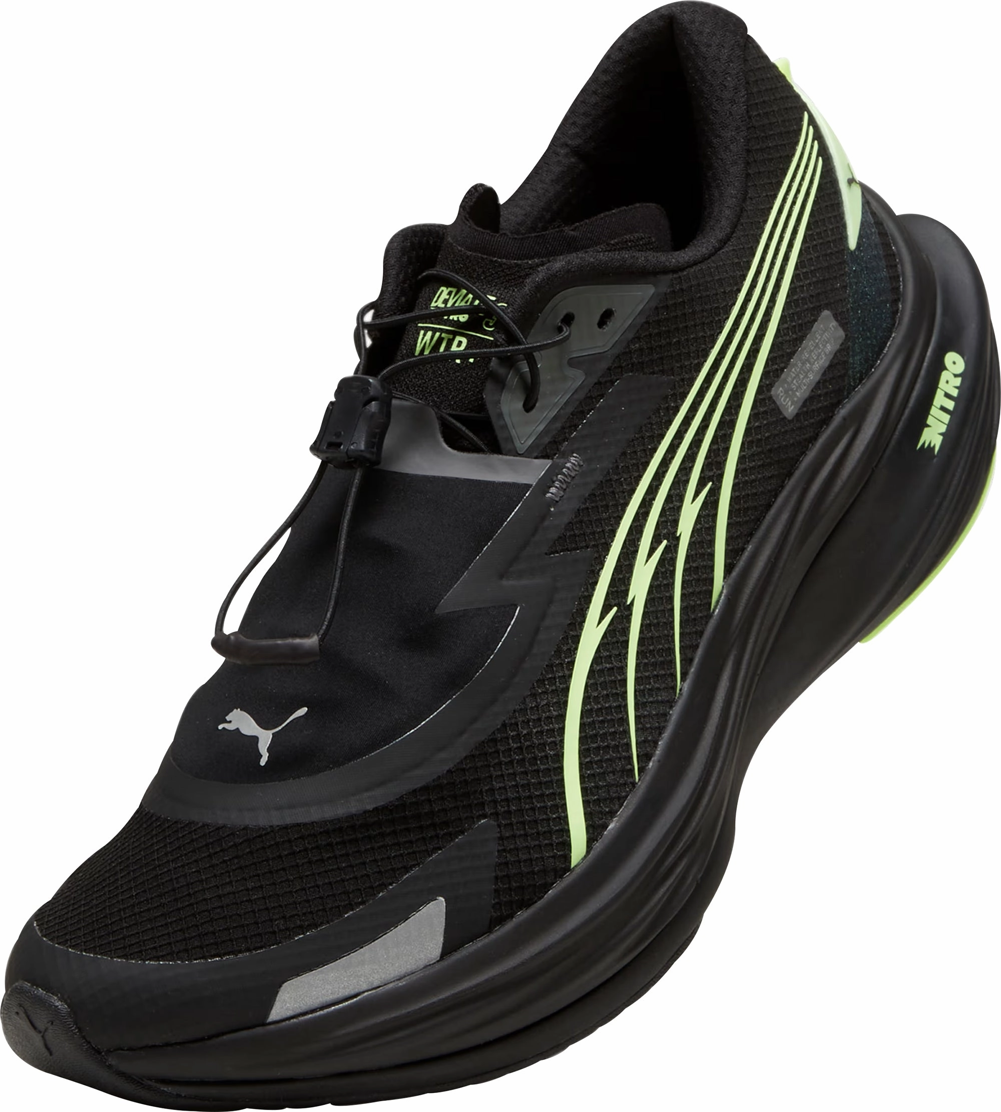 Puma Deviate Nitro 3 WTR  Mens Running Shoes - Black Cozy Footwear
