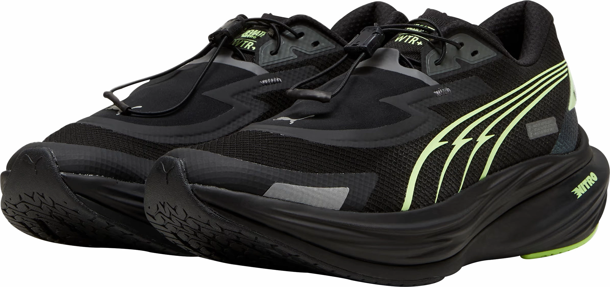 Puma Deviate Nitro 3 WTR  Mens Running Shoes - Black Cozy Footwear