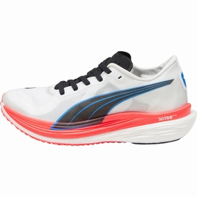 Puma Deviate Nitro Elite 2 Womens Running Shoes - White Puma sport shoes with bold branding