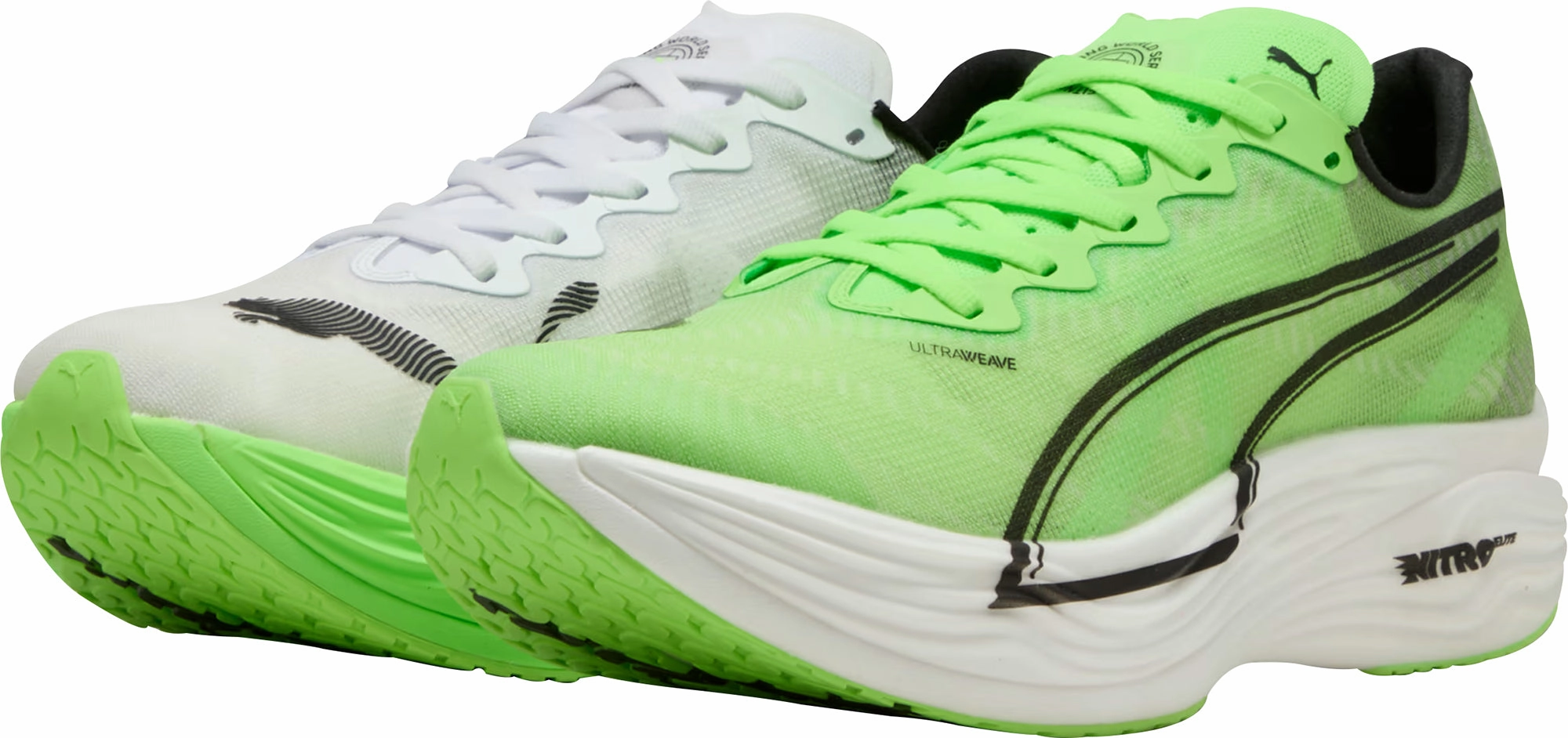 Puma Deviate Nitro Elite 3 HYROX Womens Running Shoes - Green Performance Fit Sneakers