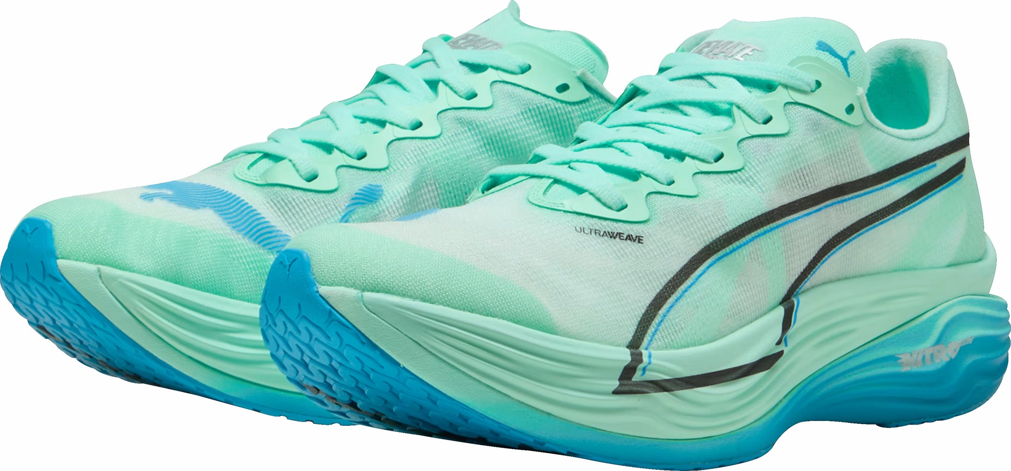 Puma Deviate Nitro Elite 3 Mens Running Shoes - Green Performance Fit Sneakers