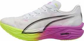 Puma Deviate Nitro Elite 3 Mens Running Shoes - White Puma sport shoes with bold branding