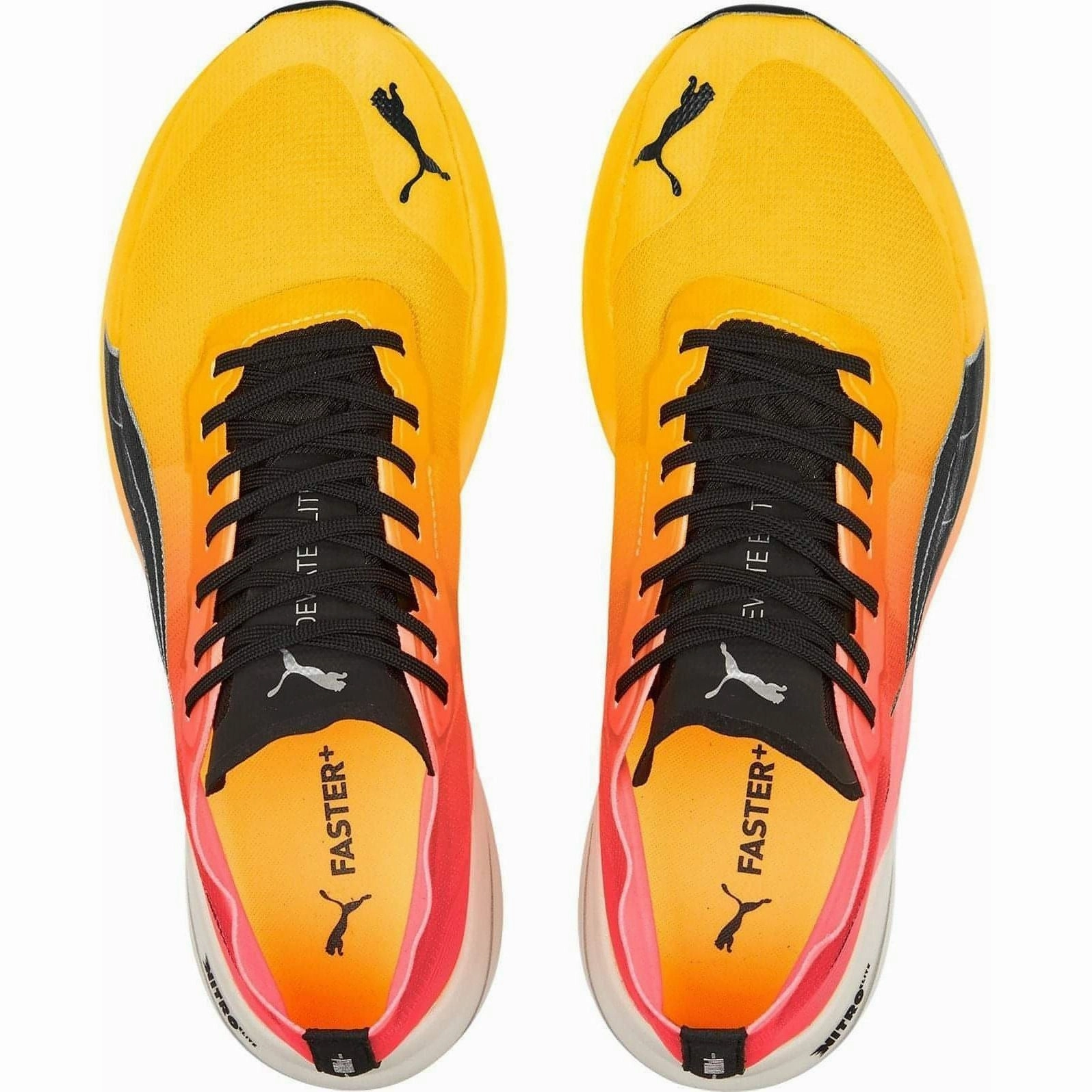 Puma Deviate Nitro Elite Womens Running Shoes - Yellow Cozy Footwear