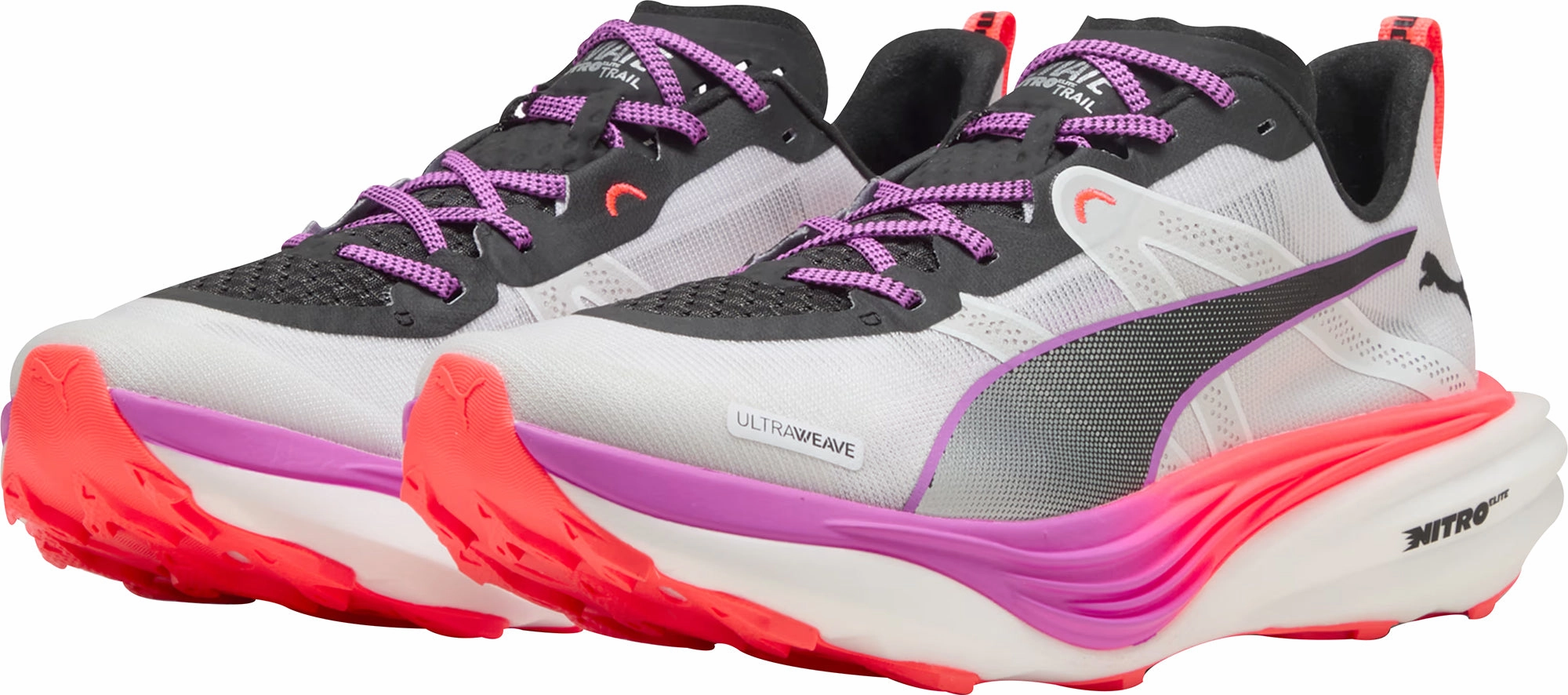 Puma Deviate Nitro Elite Womens Trail Running Shoes - White Cozy Footwear