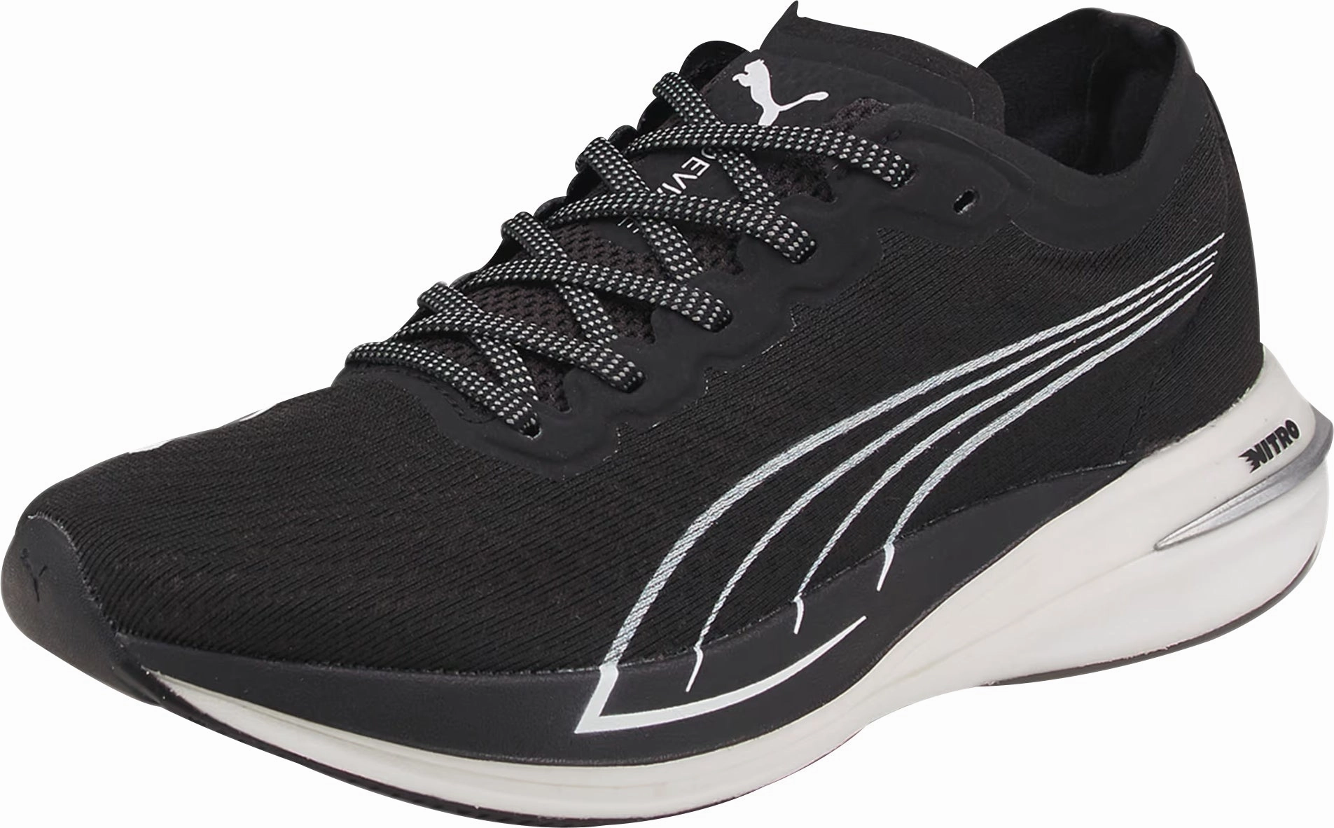 Puma Deviate Nitro Womens Running Shoes - Black Bold Sneakers