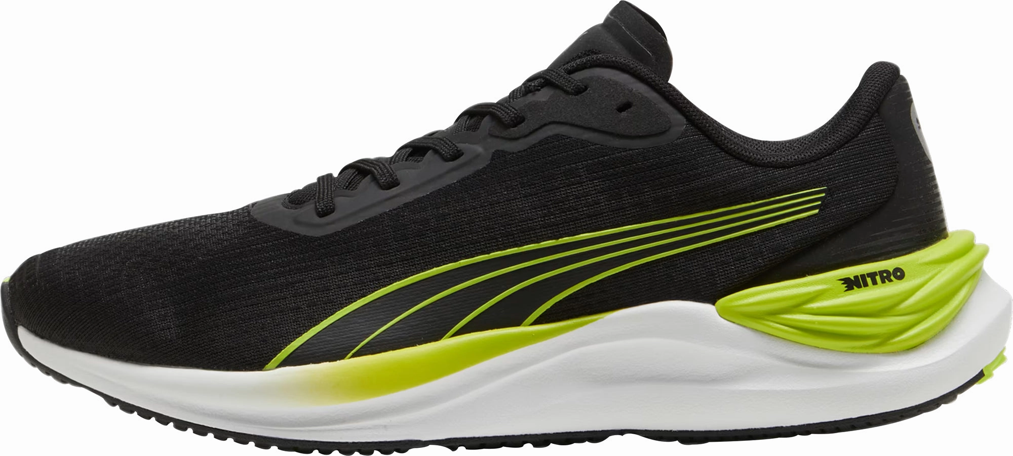 Puma Electrify Nitro 3 Mens Running Shoes - Black Puma sport shoes with bold branding