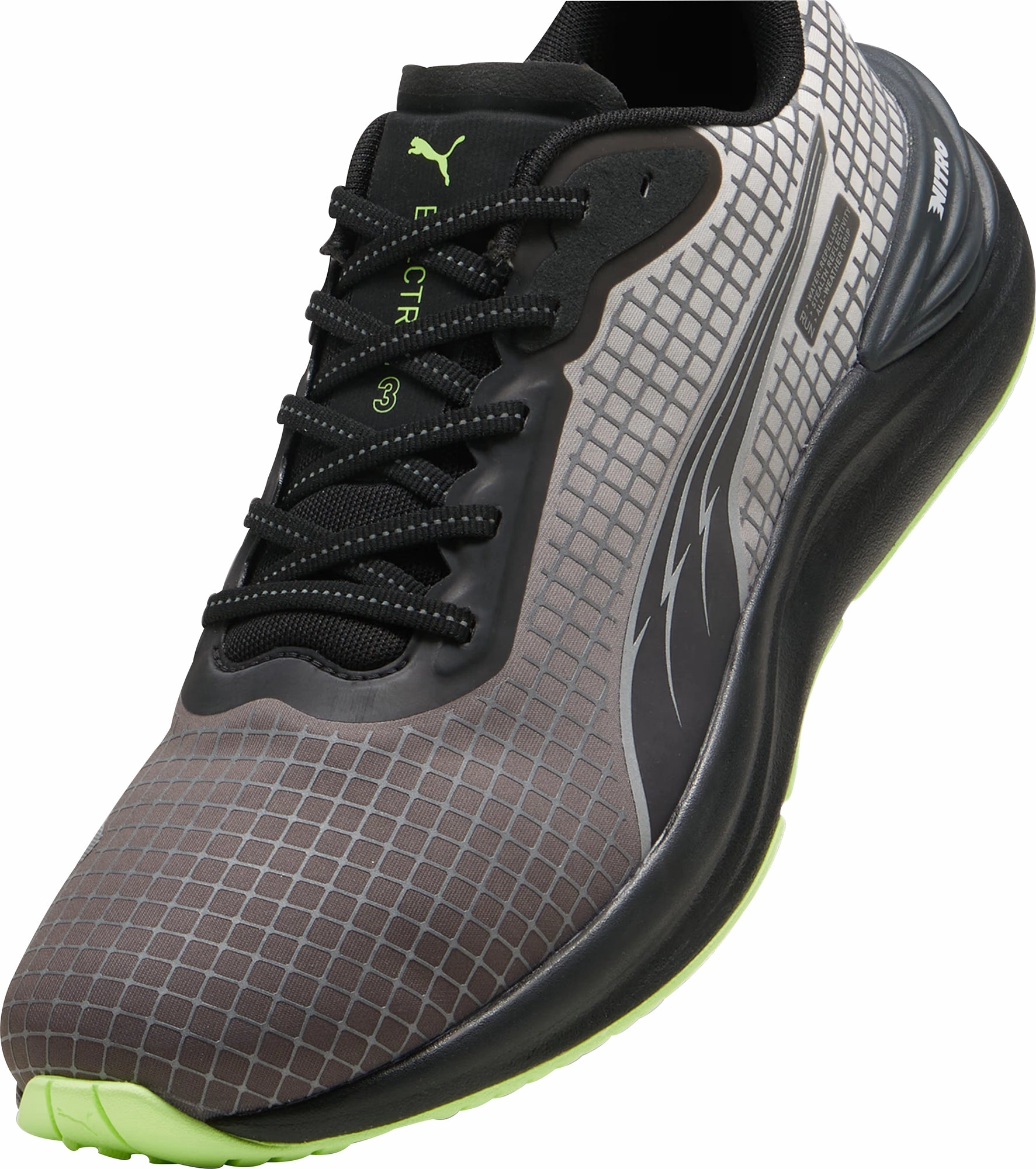 Puma Electrify Nitro 3 WTR FV Mens Running Shoes - Black Bold Sneakers
