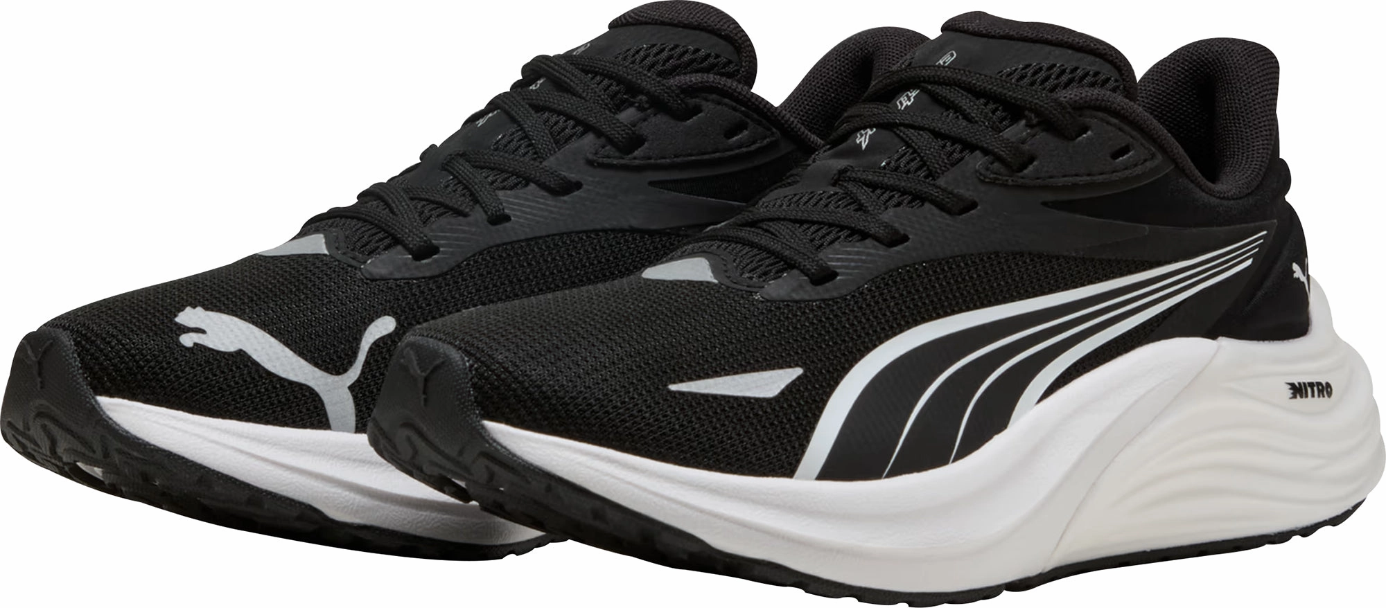 Puma Electrify Nitro 4 Junior Running Shoes - Black Performance Fit Sneakers