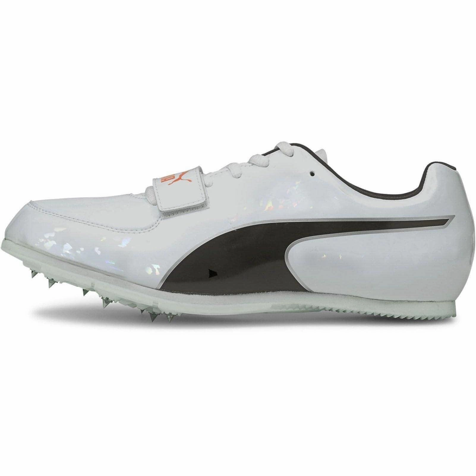 Puma evoSpeed Long Jump 6 Field Event Spikes - White Puma sport shoes with bold branding