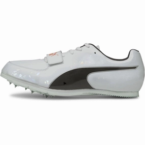 Puma evoSpeed Long Jump 6 Field Event Spikes - White Puma sport shoes with bold branding