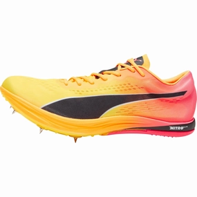 Puma evoSpeed Nitro Elite  Long Distance Running Spikes - Orange Puma sport shoes with bold branding