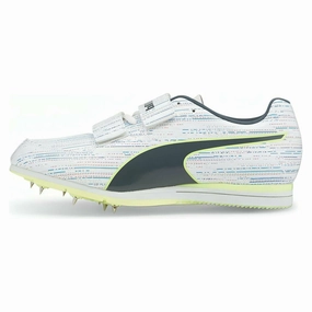 Puma evoSpeed Triple Jump 9 Field Event Spikes - White Puma sport shoes with bold branding