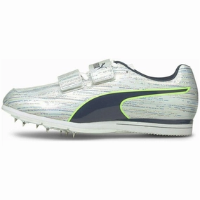 Puma evoSpeed Triple Jump & Pole Vault Field Event Spikes - White Puma sport shoes with bold branding