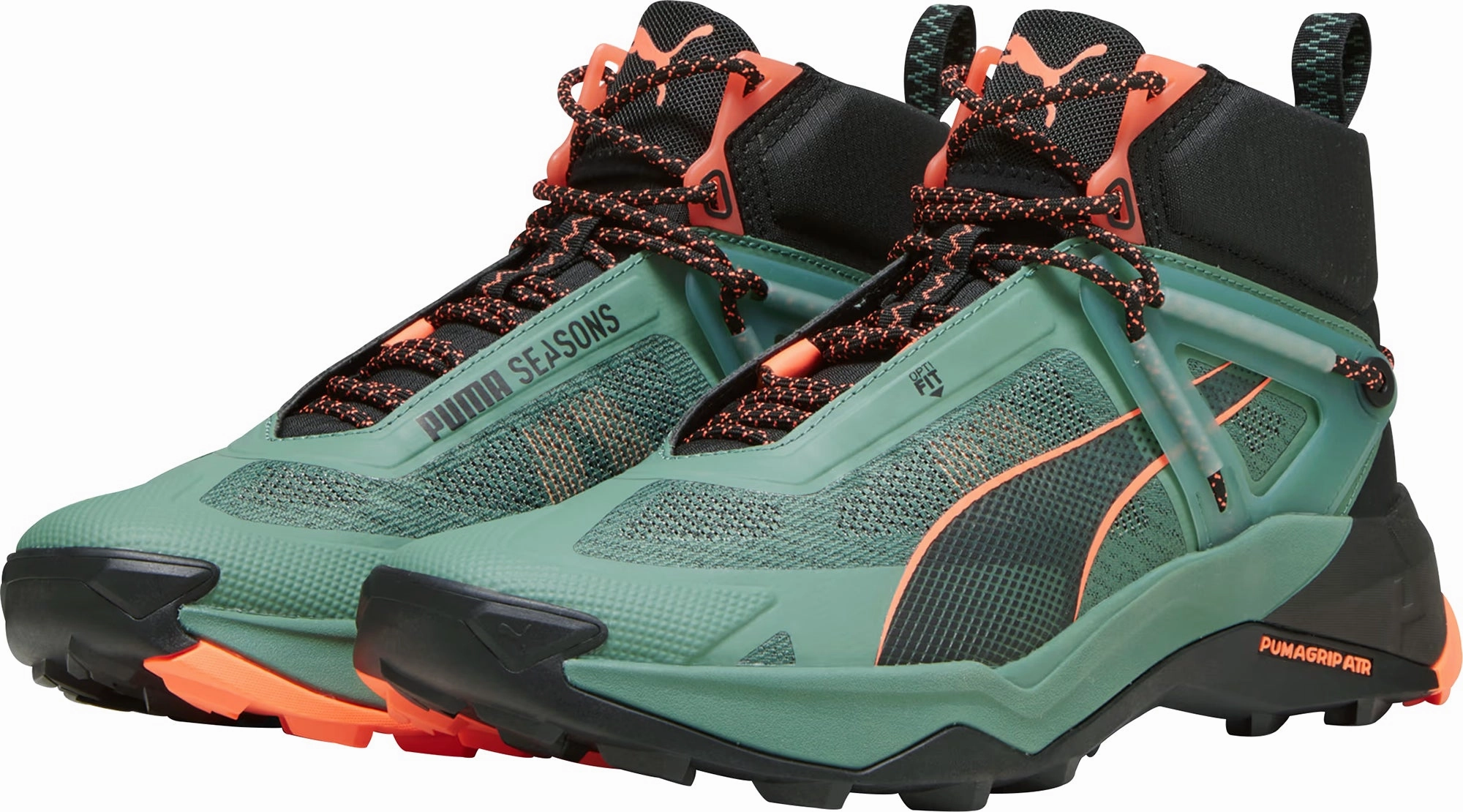 Puma Explore Nitro Mid Mens Walking Boots - Green Cozy Footwear