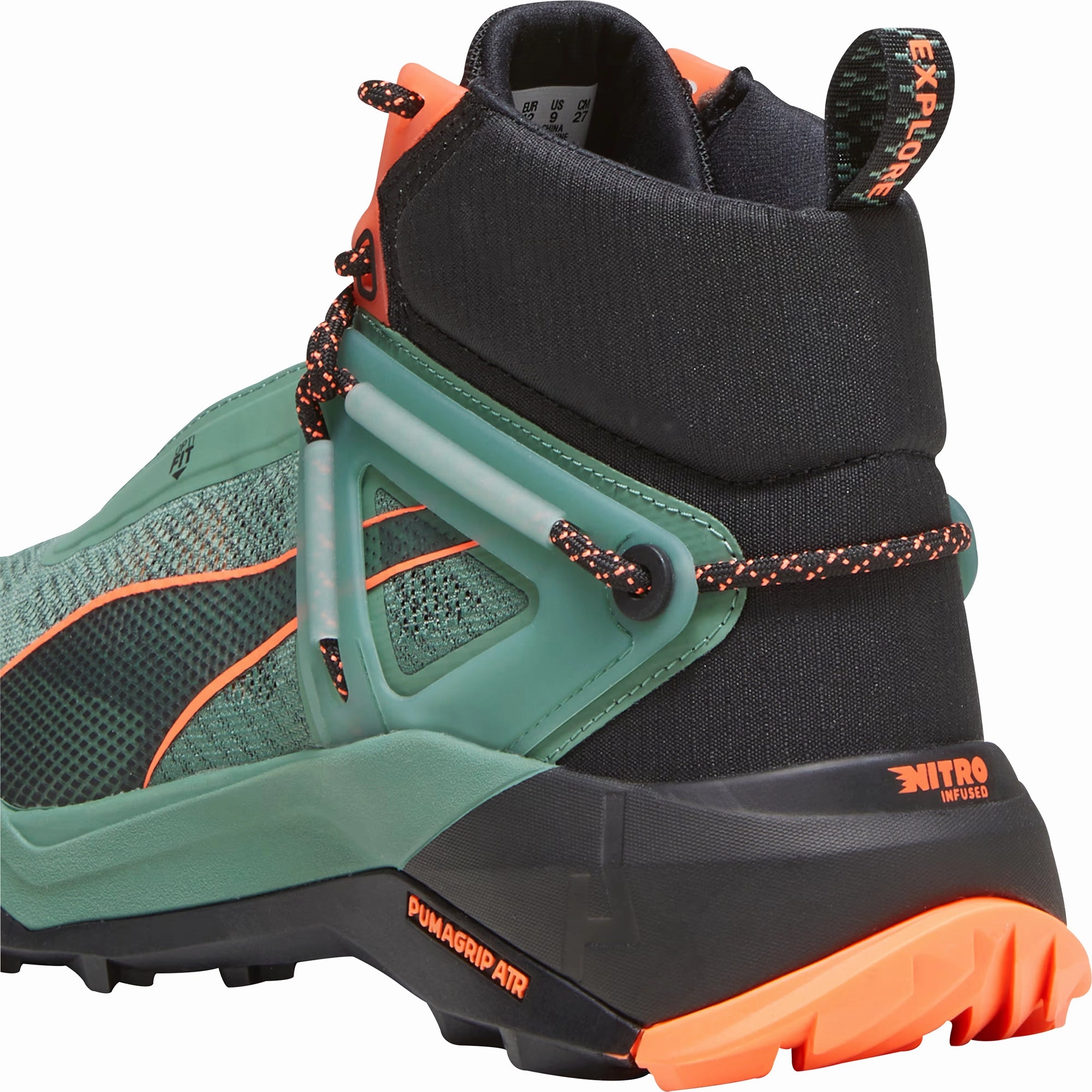 Puma Explore Nitro Mid Mens Walking Boots - Green Cozy Footwear