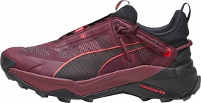 Puma Explore Nitro Womens Walking Shoes - Red Puma sport shoes with bold branding