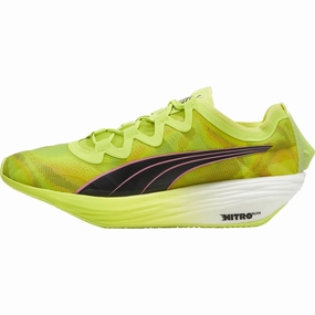 Puma Fast-FWD Nitro Elite Mens Running Shoes - Green Puma sport shoes with bold branding