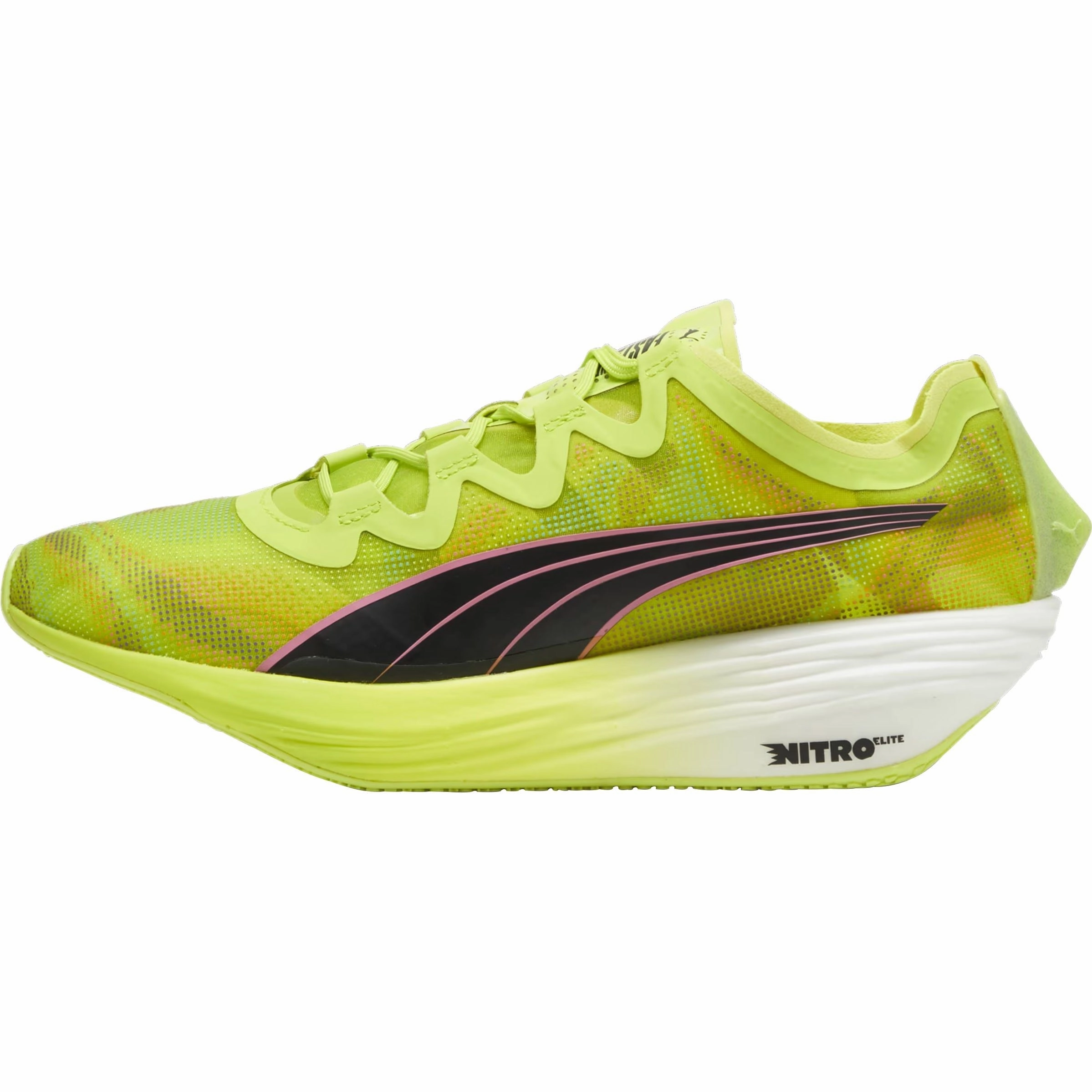 Puma Fast-FWD Nitro Elite Mens Running Shoes - Green Puma sport shoes with bold branding