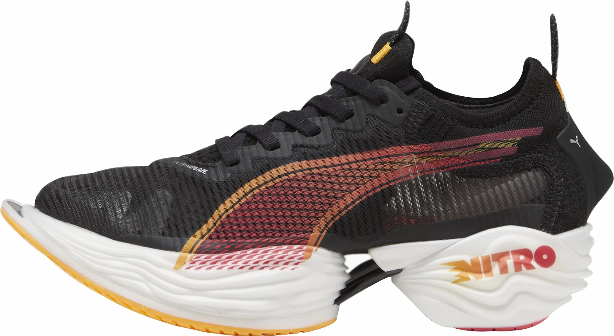 Puma Fast-R Nitro Elite 2 Mens Running Shoes - Black Puma sport shoes with bold branding