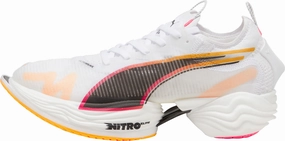 Puma Fast-R Nitro Elite 2 Mens Running Shoes - White Puma sport shoes with bold branding