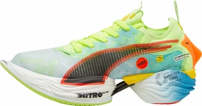 Puma Fast-R Nitro Elite 2 Womens Running Shoes - Green Puma sport shoes with bold branding