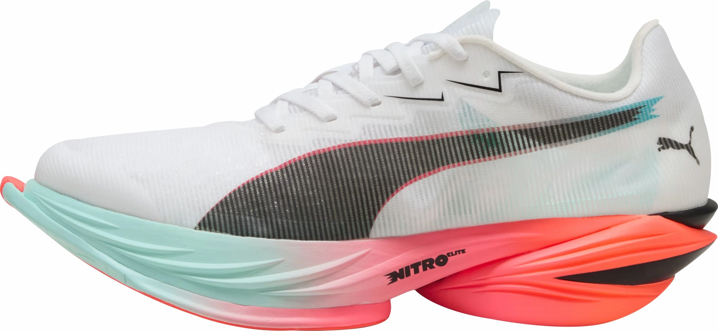 Puma Fast-R Nitro Elite 3 Mens Running Shoes - White Puma sport shoes with bold branding