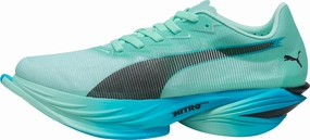 Puma Fast-R Nitro Elite 3 Womens Running Shoes - Green Puma sport shoes with bold branding