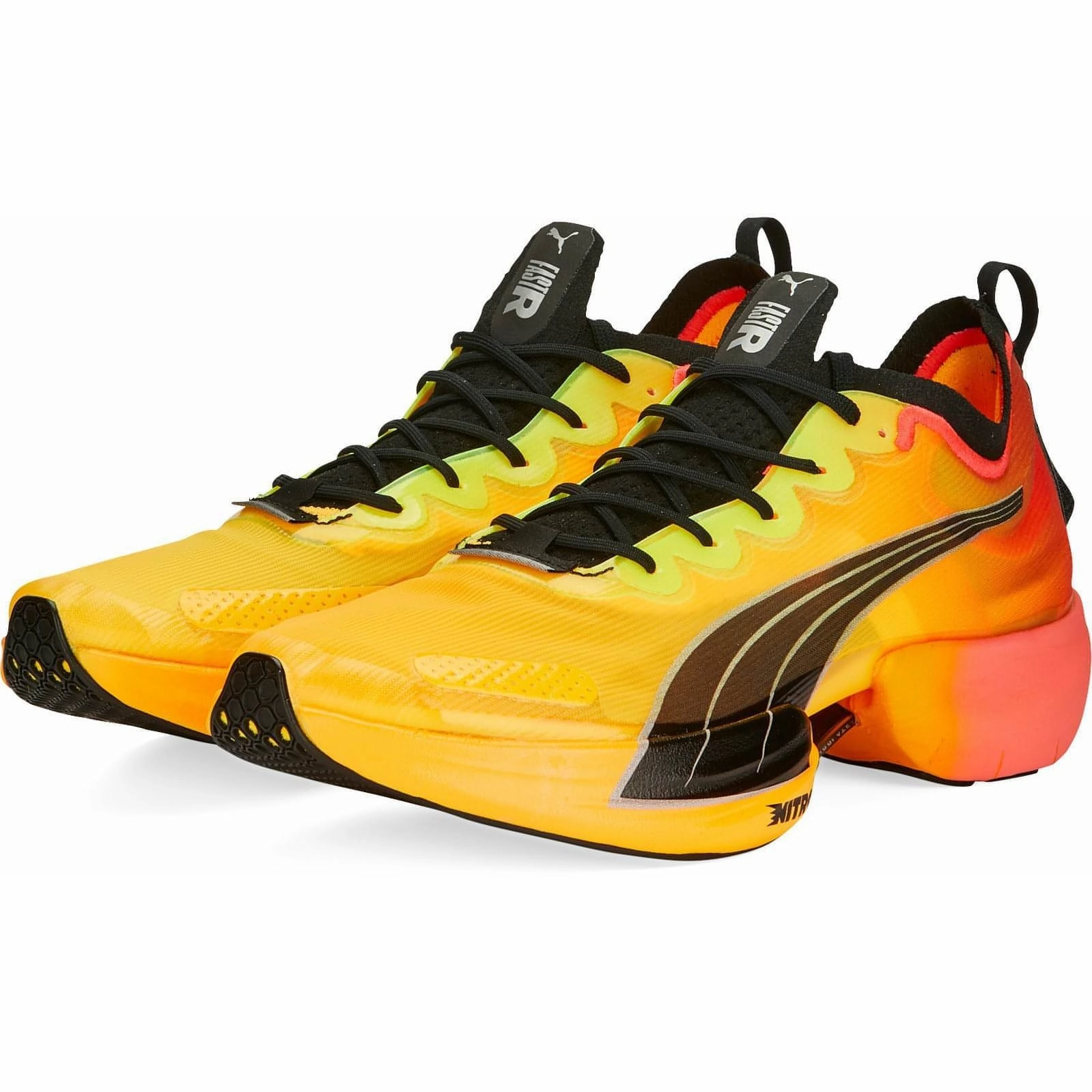Puma Fast-R Nitro Elite Fireglow Mens Running Shoes - Yellow Bold Sneakers