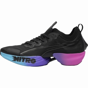 Puma Fast-R Nitro Elite Mens Running Shoes - Black Puma sport shoes with bold branding