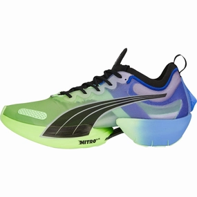 Puma Fast-R Nitro Elite Mens Running Shoes - Blue Puma sport shoes with bold branding