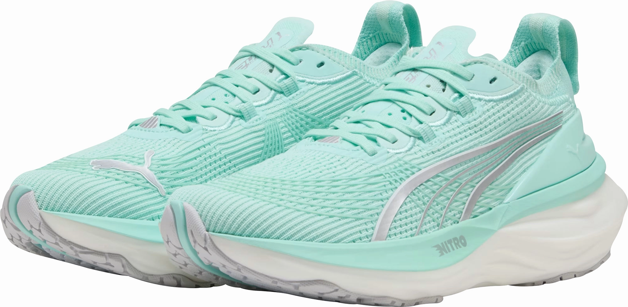 Puma ForeverRun Nitro 2 Womens Running Shoes - Green Performance Fit Sneakers