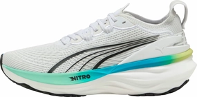Puma ForeverRun Nitro 2 Womens Running Shoes - White Puma sport shoes with bold branding