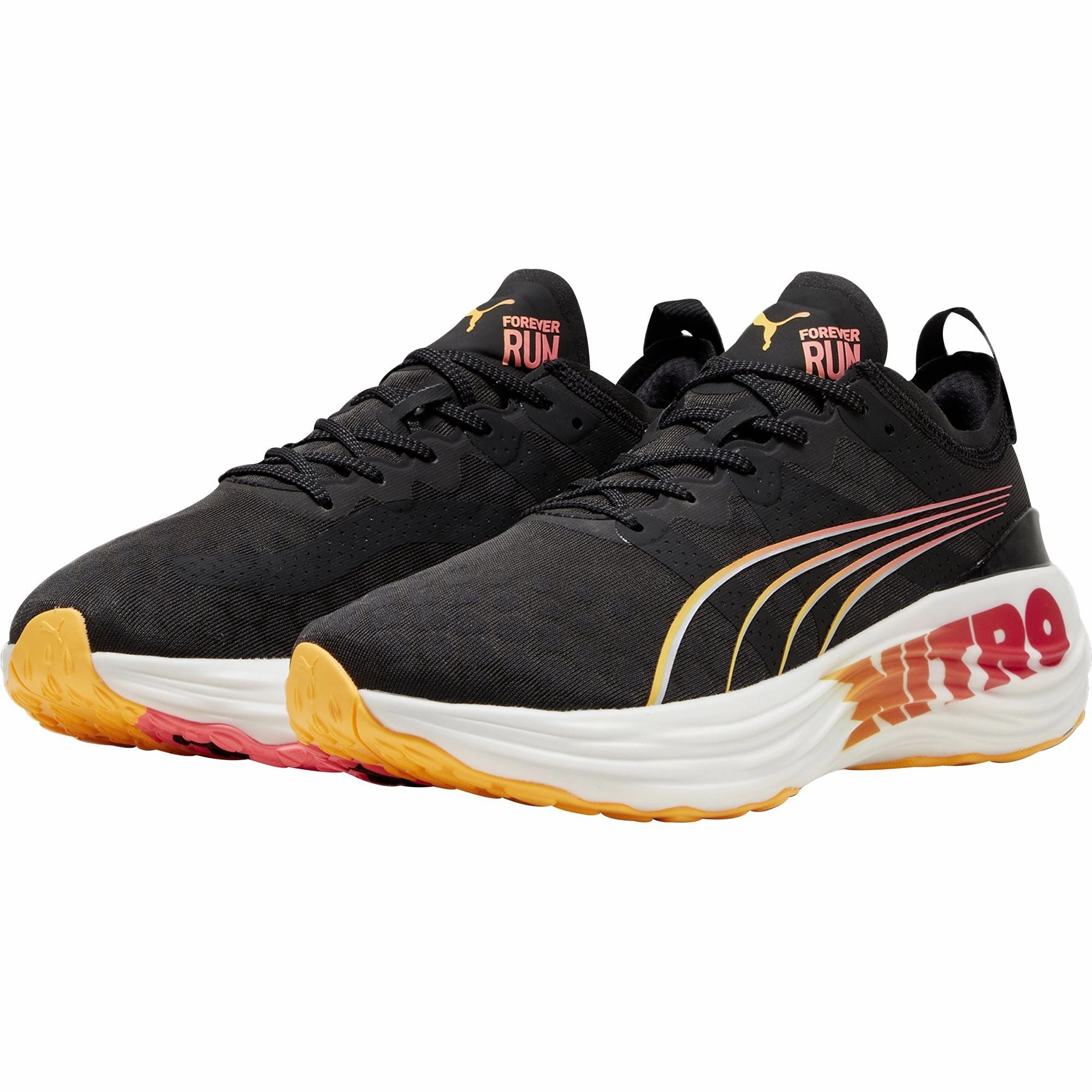 Puma ForeverRun Nitro Mens Running Shoes - Black Bold Sneakers