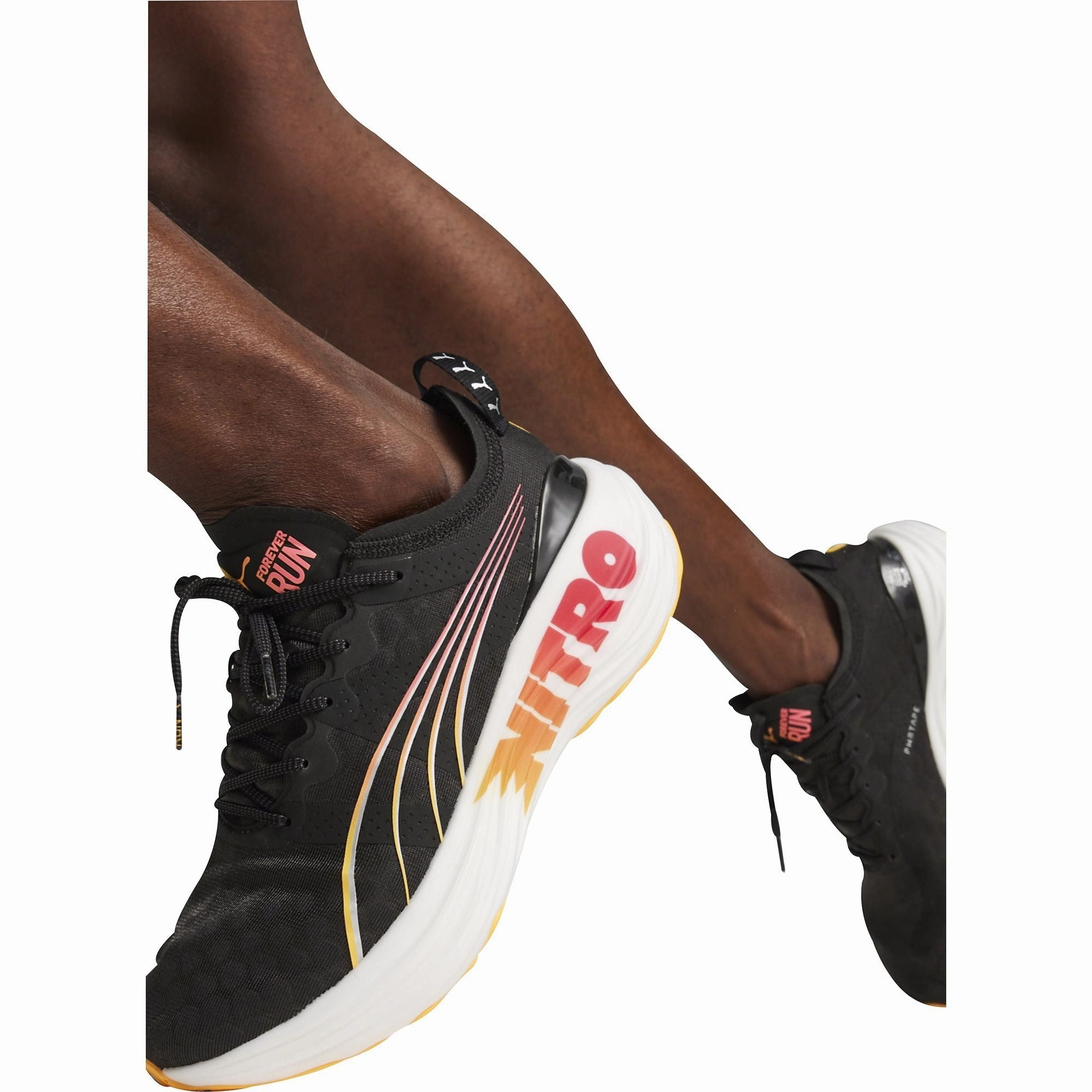 Puma ForeverRun Nitro Mens Running Shoes - Black Bold Sneakers