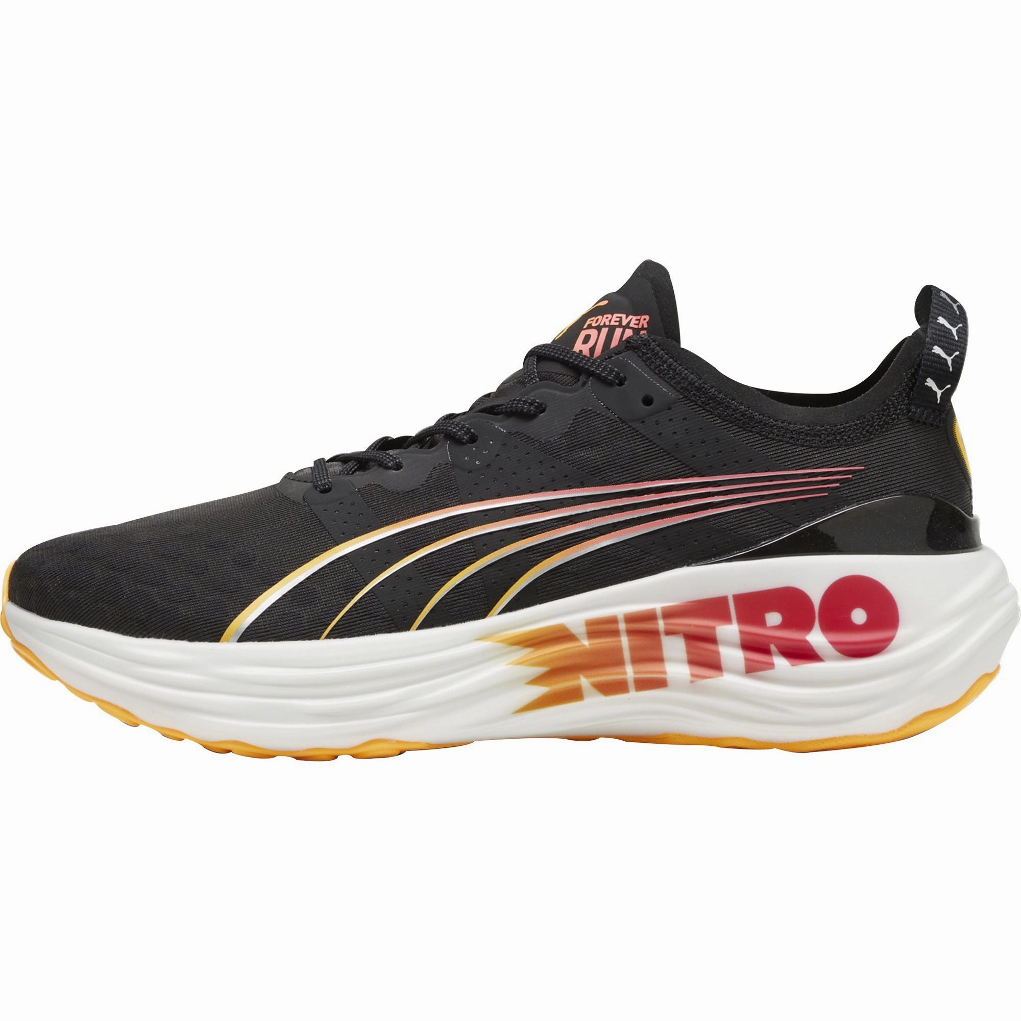 Puma ForeverRun Nitro Mens Running Shoes - Black Puma athletic shoes for urban lifestyle
