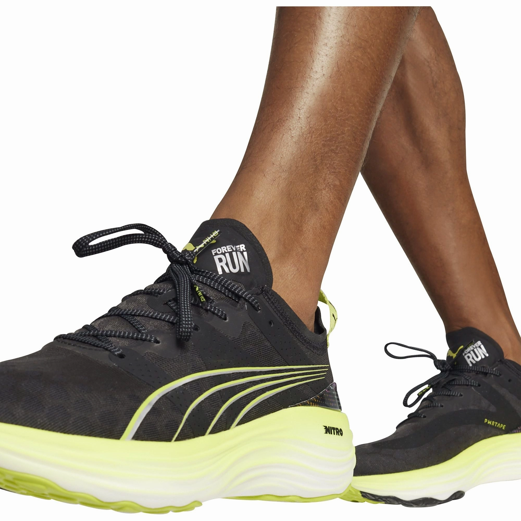 Puma ForeverRun Nitro Mens Running Shoes - Black Bold Sneakers
