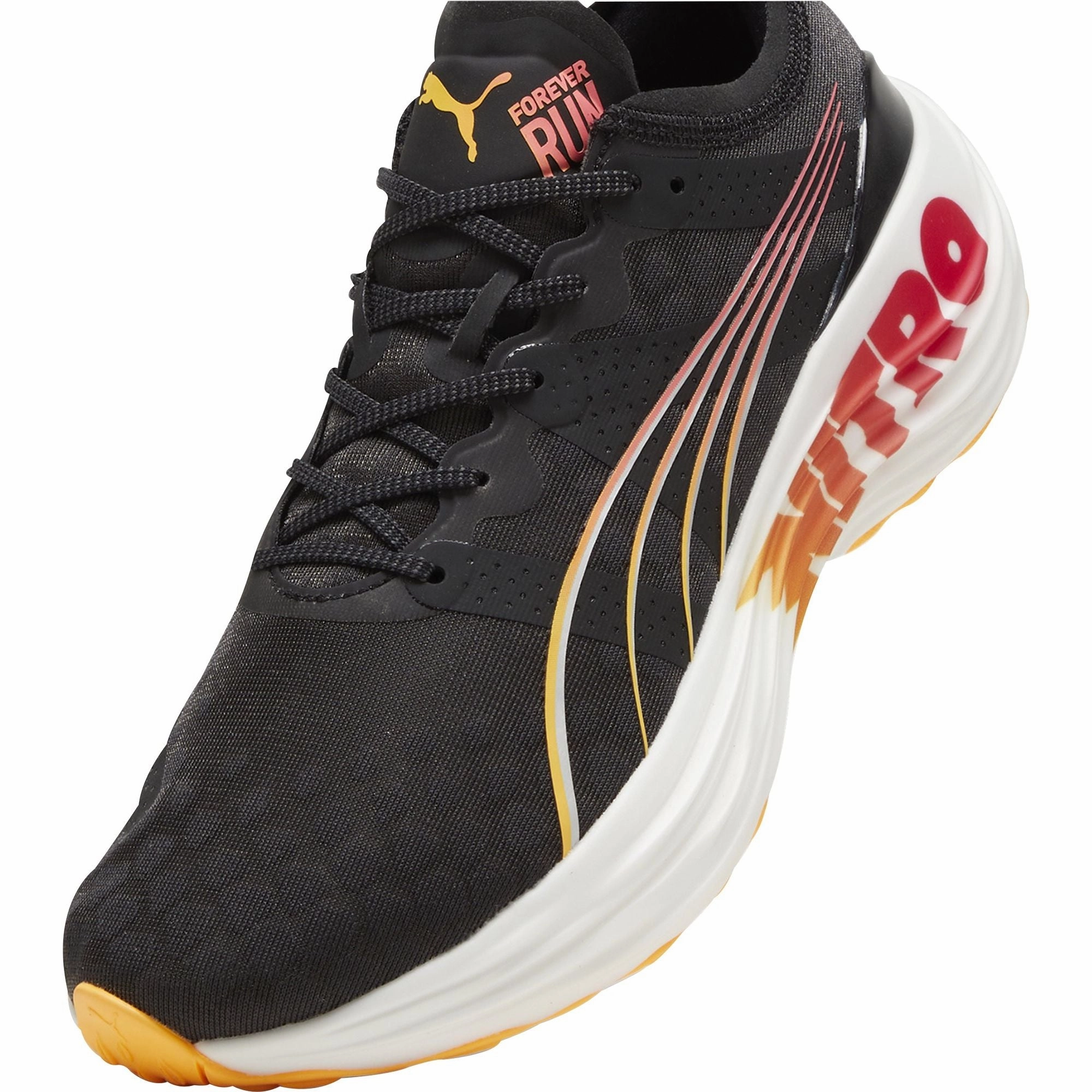 Puma ForeverRun Nitro Mens Running Shoes - Black Bold Sneakers