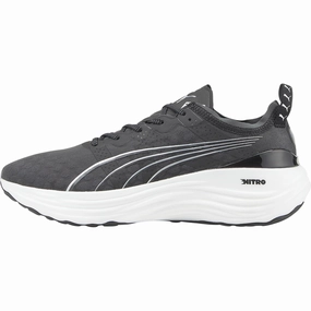 Puma ForeverRun Nitro Mens Running Shoes - Black Puma sport shoes with bold branding
