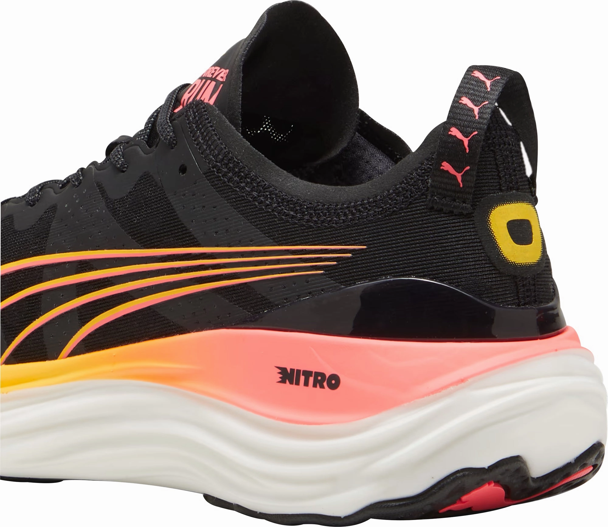 Puma ForeverRun Nitro Mens Running Shoes - Black Cozy Footwear
