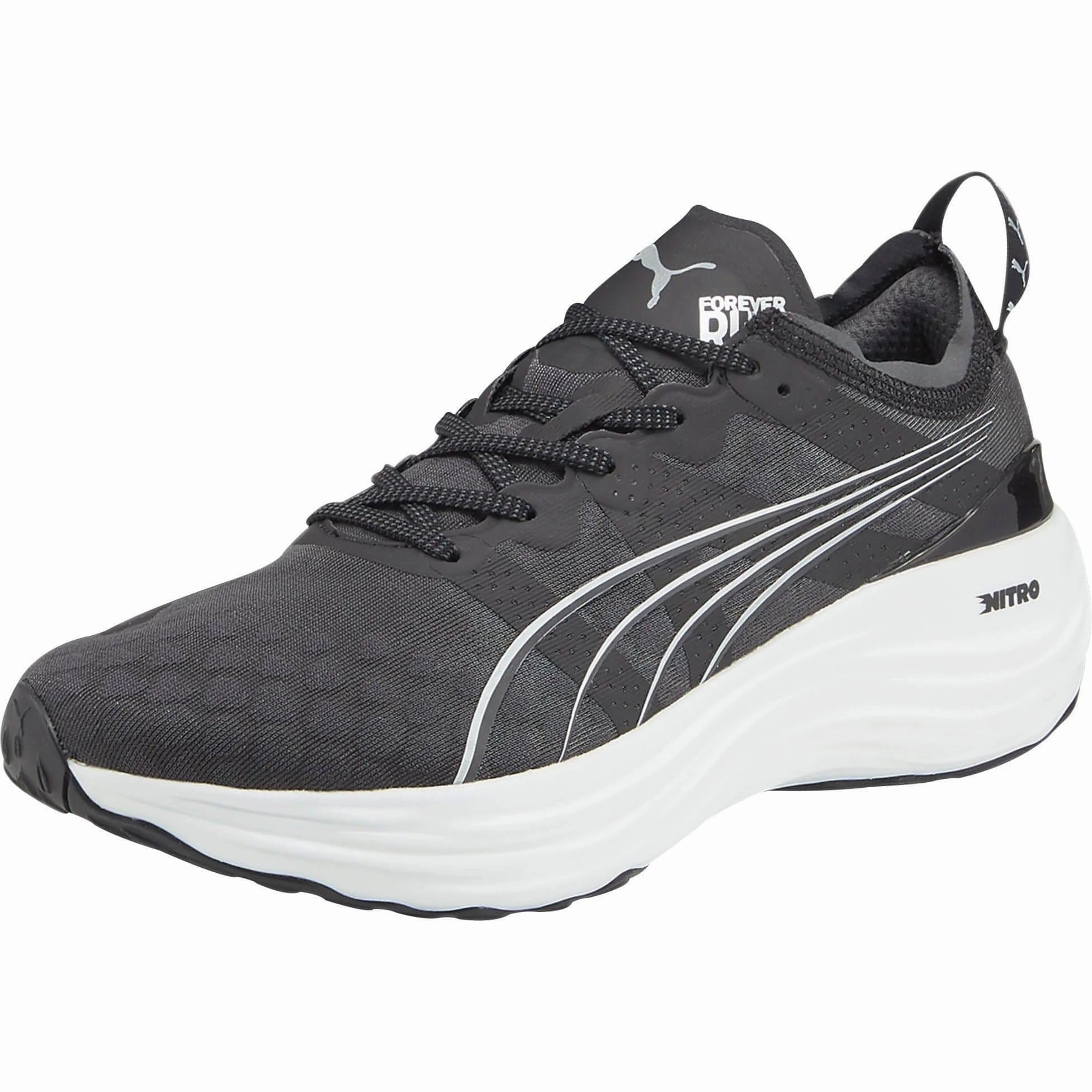 Puma ForeverRun Nitro Mens Running Shoes - Black Cozy Footwear