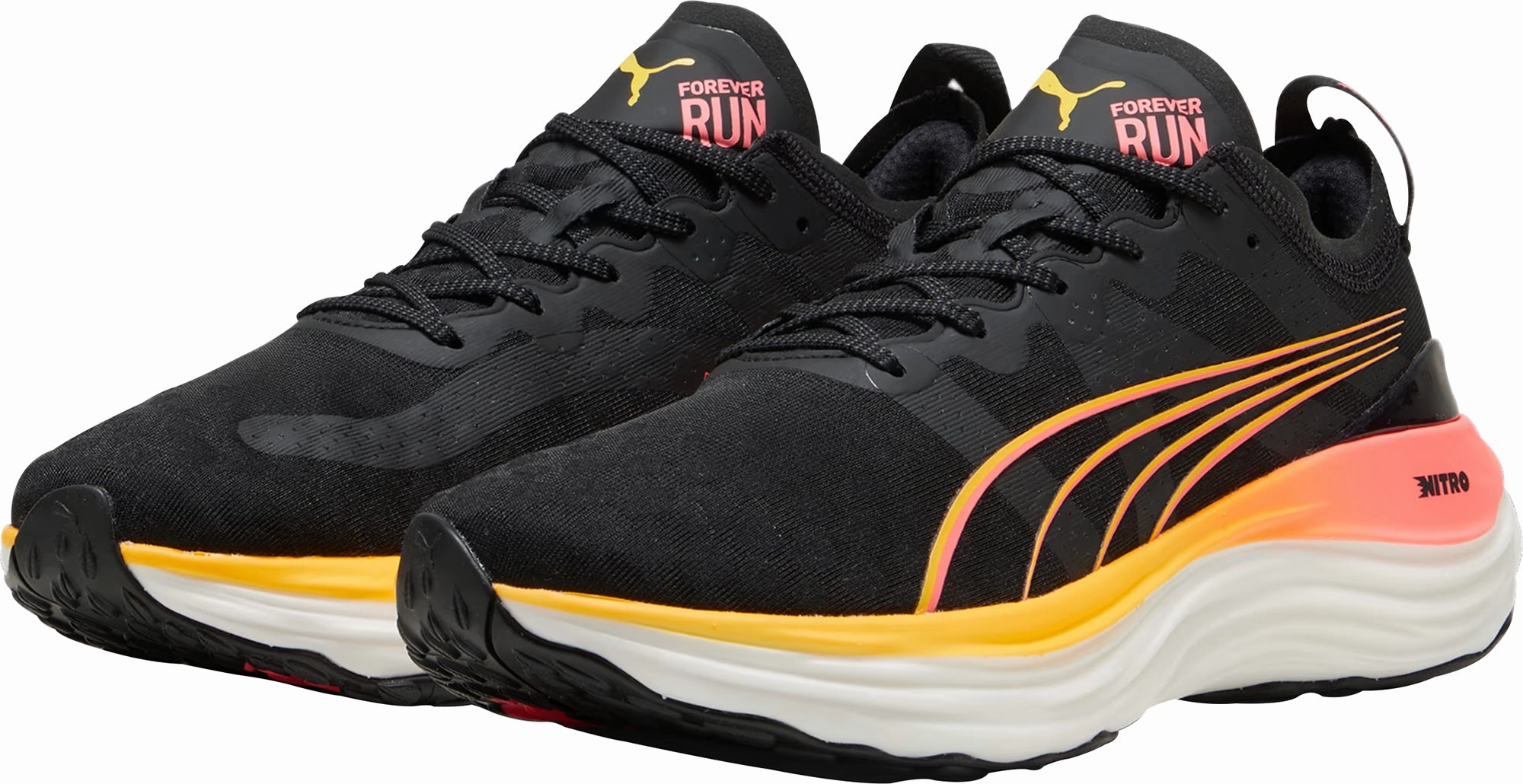 Puma ForeverRun Nitro Mens Running Shoes - Black Cozy Footwear
