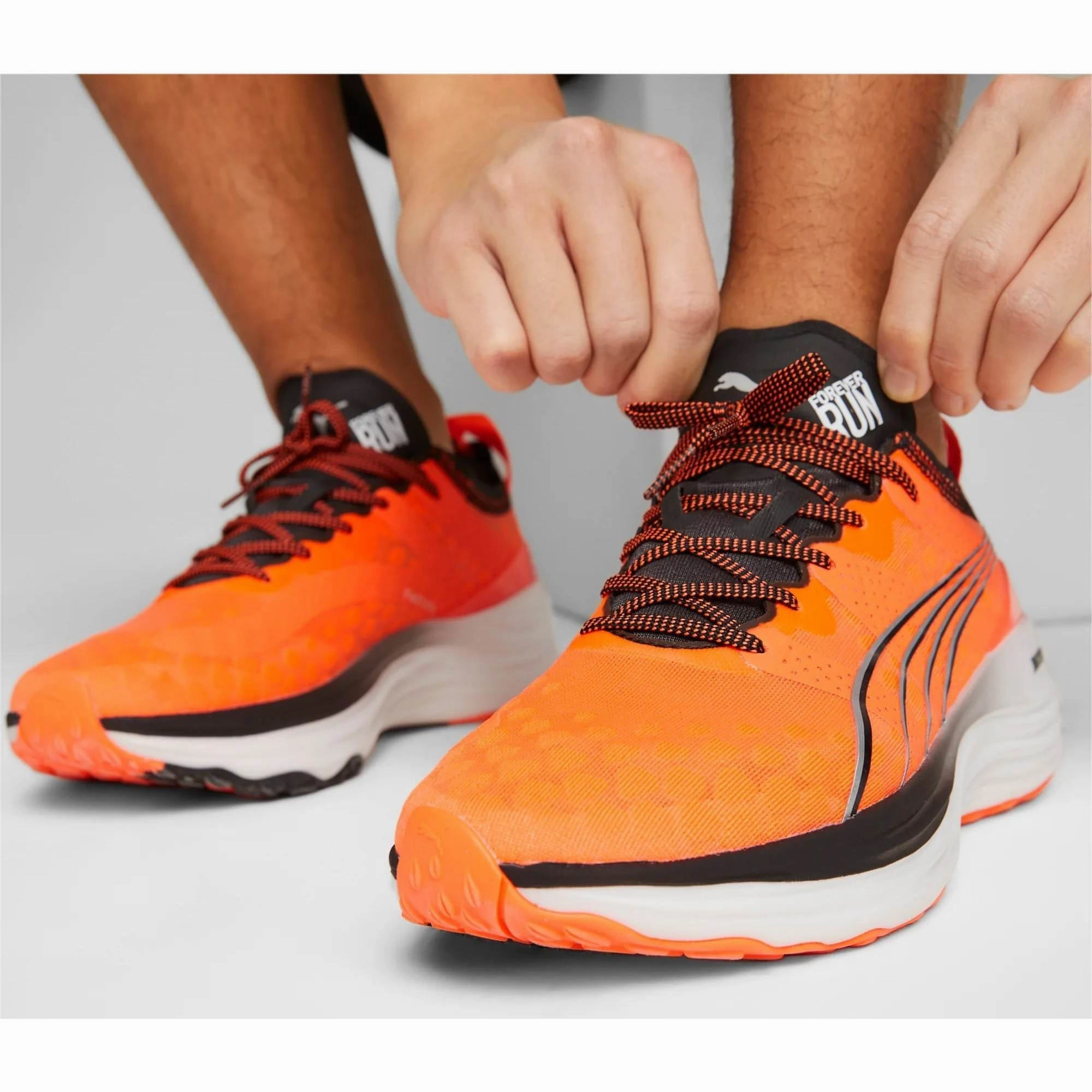 Puma ForeverRun Nitro Mens Running Shoes - Orange Cozy Footwear