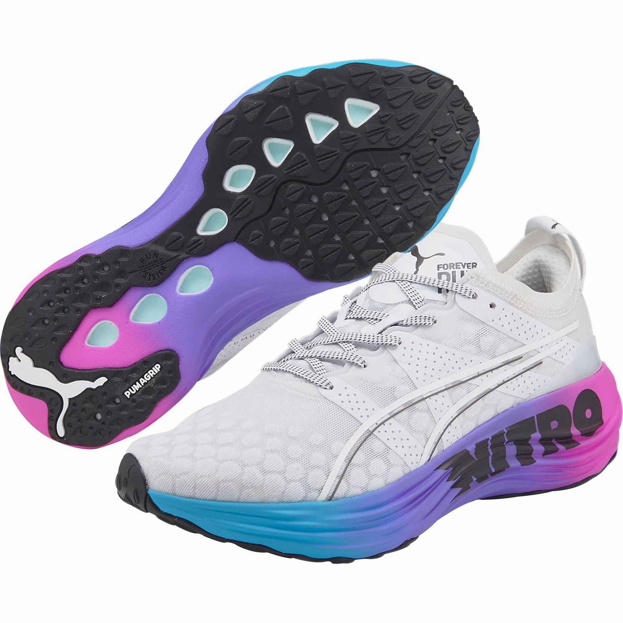 Puma ForeverRun Nitro Mens Running Shoes - White Bold Sneakers