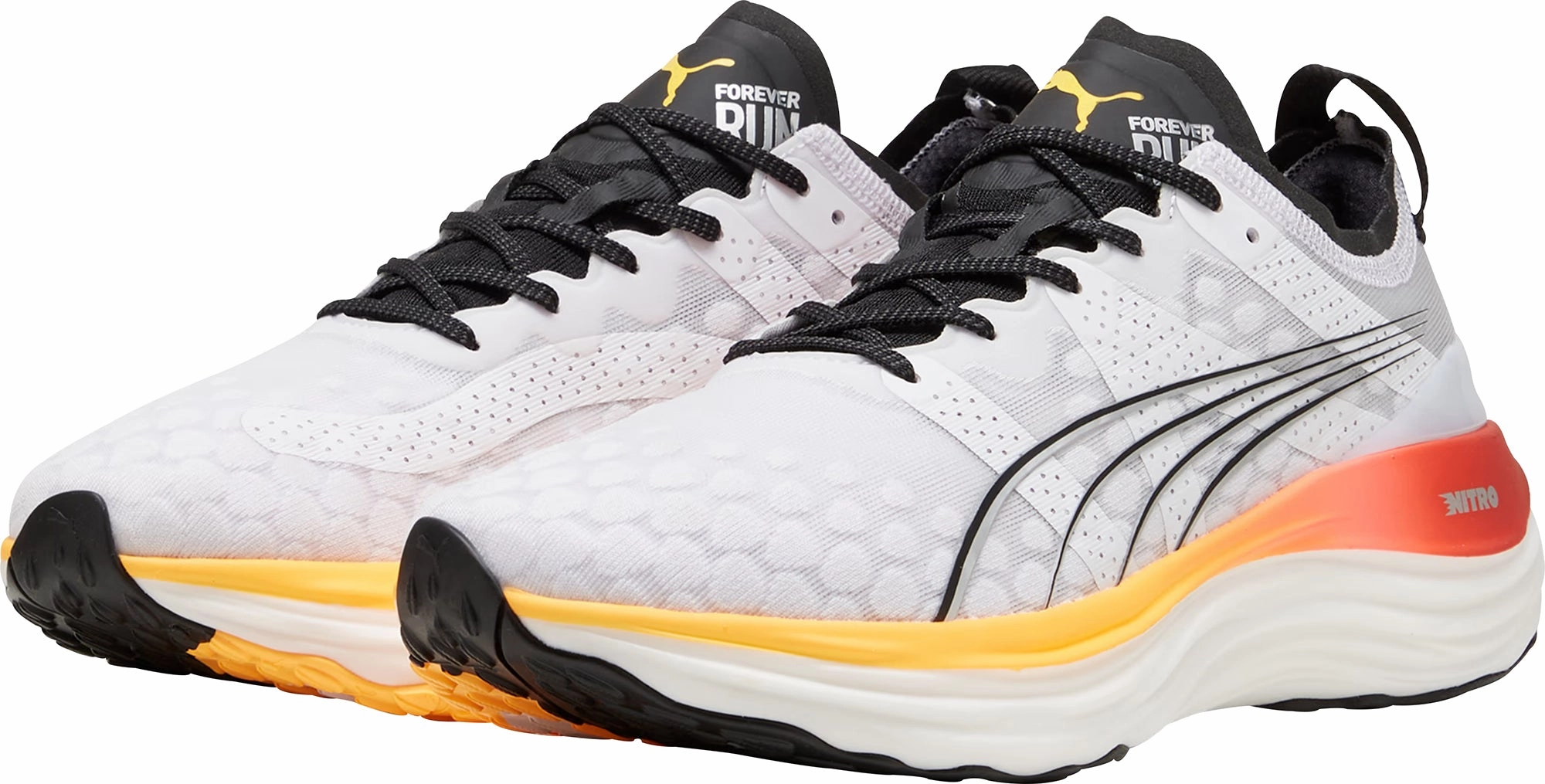 Puma ForeverRun Nitro Mens Running Shoes - White Cozy Footwear