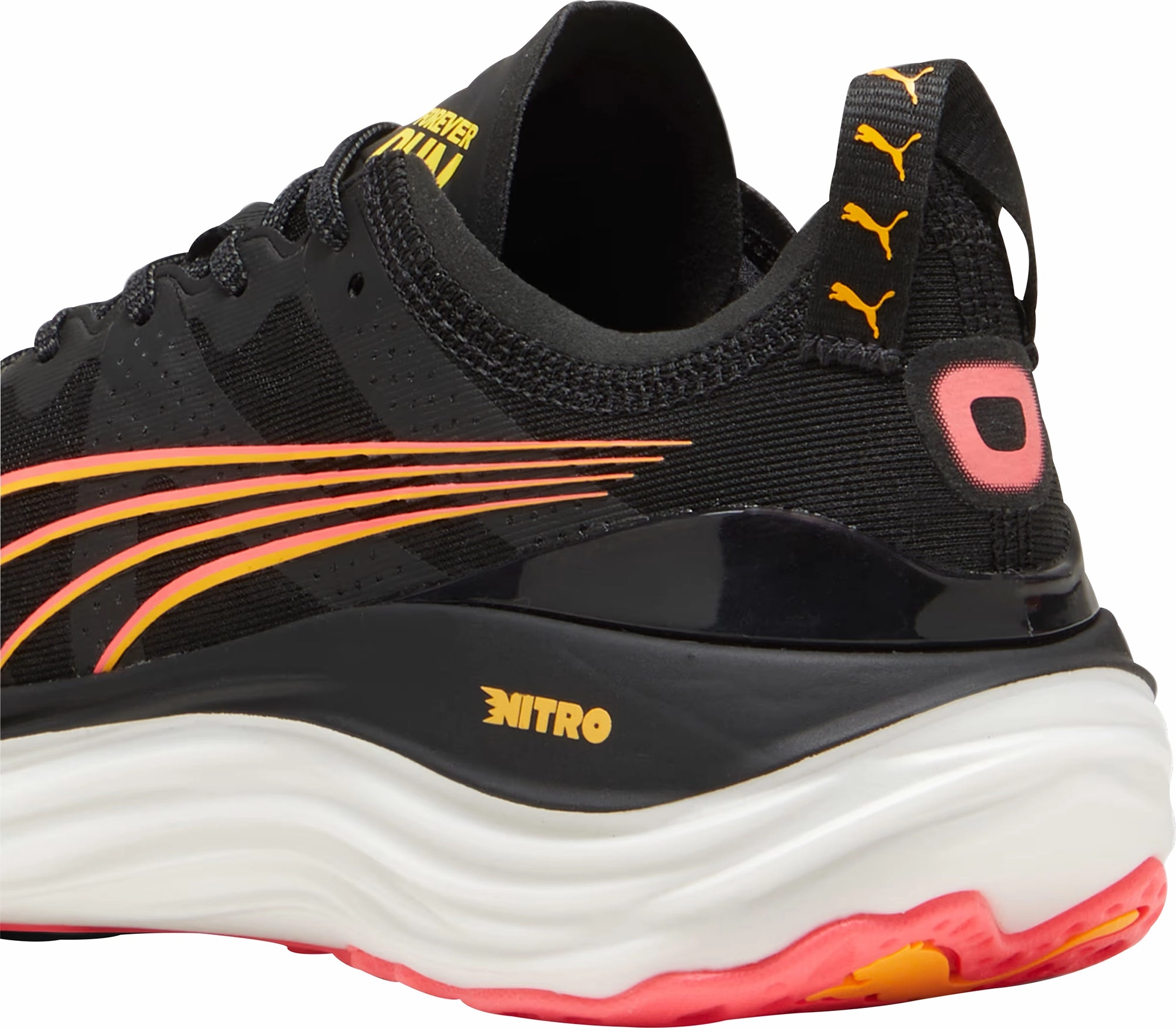 Puma ForeverRun Nitro Womens Running Shoes - Black Cozy Footwear