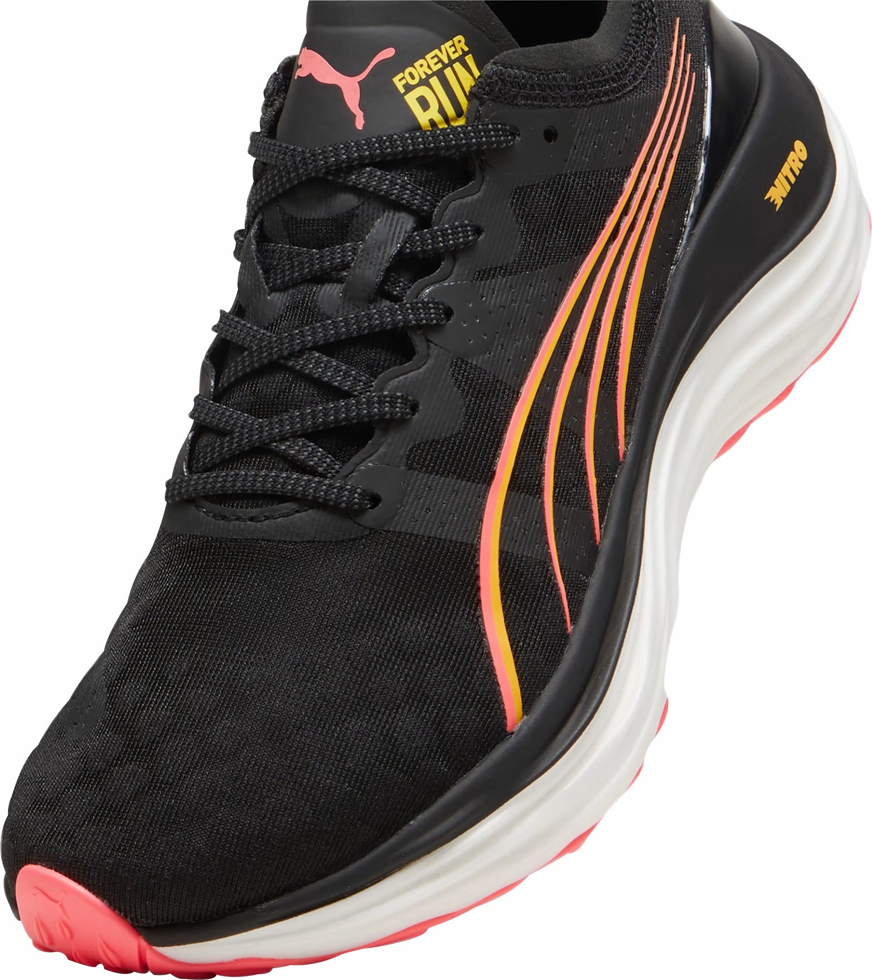 Puma ForeverRun Nitro Womens Running Shoes - Black Cozy Footwear