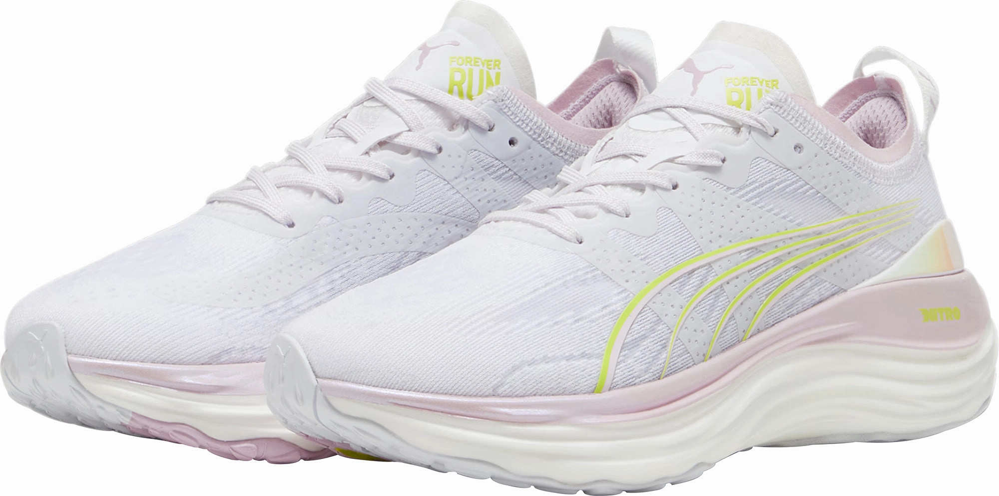 Puma ForeverRun Nitro Womens Running Shoes - White Bold Sneakers